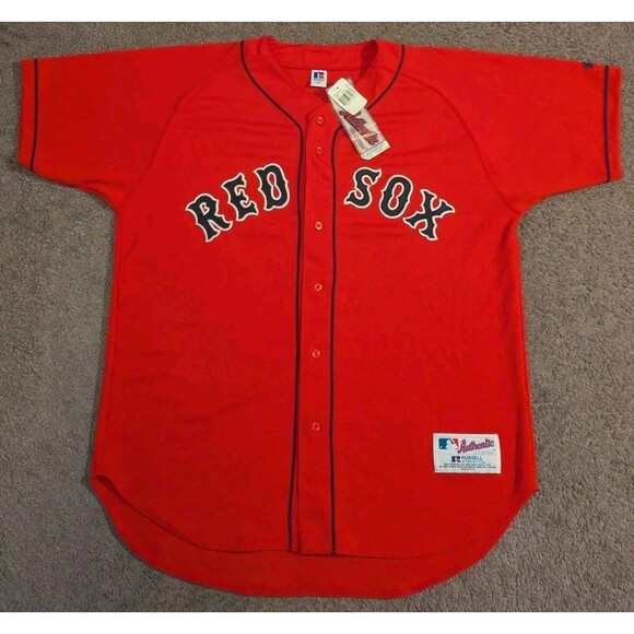 Vintage Russell Athletic Boston Red Sox Stitched Jersey Made in USA Men's 48 - Picture 1 of 6